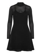 Knitted Flared Mini Dress Black ROTATE