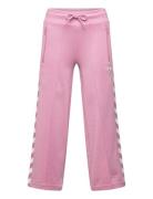 Hmljr Archive Wide Leg Poly Pants Pink Hummel