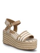 Platform Wedge Breton Stripes Beige Tommy Hilfiger