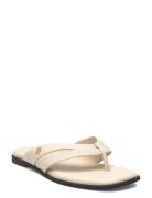 Elevated Toe Post Lth Sandal Cream Tommy Hilfiger