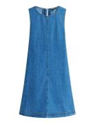 Tjw A-Line Chambray Dress Ext Blue Tommy Jeans