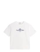 Varsity Crest Mdrn C-Nk Ss Tee Cream Tommy Hilfiger