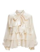 Yaseloise Ls Shiny Top - D2D Cream YAS