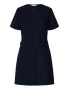 Slftora Slim Ss Short Dress B Navy Selected