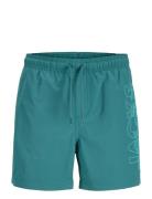 Jpstmaui Wave Logo Swim Shorts Sn Jnr Green Jack & J S