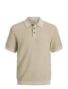 Jprblukingsley Knit Polo Ss Ln Beige Jack & J S