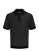Jprblukingsley Knit Polo Ss Ln Black Jack & J S