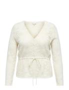 Carisabella Life Ls Fitted Cardigan Knt Cream ONLY Carmakoma