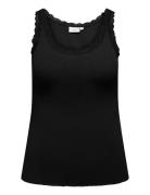 Carsara Sharai Lace Tank Top Jrs Noos Black ONLY Carmakoma