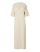 Slfivy 2/4 Knit Structure Dress Cream Selected