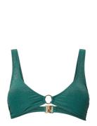 Pclaomi Lurex Bikini Ring Top Green Pieces