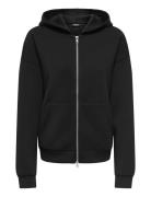 Onlnaomi L/S Two-Way Zip Hoodie Swt Noos Black ONLY