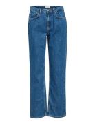 Objsava Ellen Mw Straight Jeans Noos Blue Object