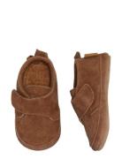 Suede Slippers Brown Melton