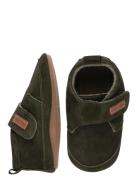 Suede Slippers Khaki Melton