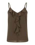 Srfrida Frill Top Brown Soft Rebels