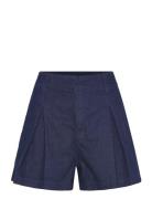 Whs Pleated Trouser Short Rinse Navy Calvin Klein Jeans