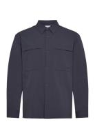 Ls Tech Knit Dobby Relaxed Overs Navy Calvin Klein