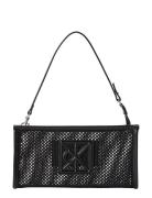 Emblem Mesh Convertible Pouch Black Calvin Klein