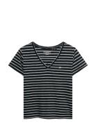 Studios Slub Emb Vee Tee Navy Superdry