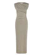 Rwbillie Sl Drape Long Dress Khaki Rosemunde