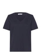 Cc Heart Basic Regular V-Neck T-Shi Navy Coster Copenhagen