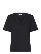 Cc Heart Basic Regular V-Neck T-Shi Black Coster Copenhagen