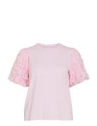 Vi Sca O-Neck S/S Top Pink Vila
