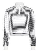 Ath Ess Cropped Stripe Rugby White Superdry