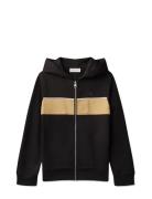 Panel Colorblock Zipthru Hoodie Black Calvin Klein