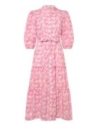 Kate Long Dress Pink A-View