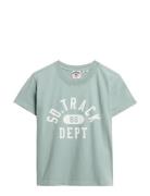 Ath Graphic Fitted Tee Green Superdry