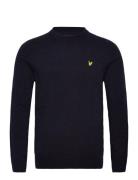 Lambswool Blend Crew Neck Jumper Navy Lyle & Scott