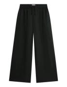 Ess Linen Pull On Pants Black Tommy Hilfiger