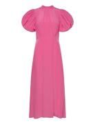 Msalicia Puff Short Sleeve Open Bac Pink Minus