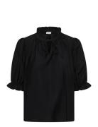 Kalufia Frill Blouse Black Kaffe