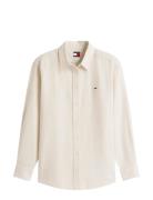 Tjw Rlx Linen Shirt Cream Tommy Jeans