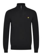 Cotton Quarter Zip Jumper Black Lyle & Scott