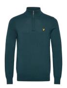 Cotton Quarter Zip Jumper Green Lyle & Scott