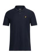 Jacquard Dobby Polo Shirt Navy Lyle & Scott