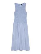 Vmleya Sl 7/8 Stripe Smock Dress Wvn Blue Vero Moda