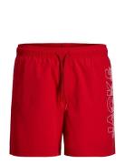 Jpstmaui Wave Logo Swim Shorts Reg Sn Red Jack & J S