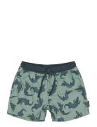 Swim Shorts Aop Green Mikk-line