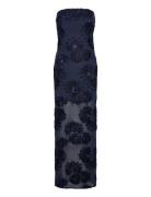 3D Mesh Maxi Dress Navy ROTATE