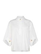 Shirt With Button Sleeves White Coster Copenhagen