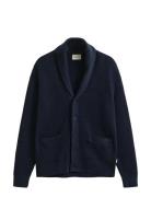 Mini Cable Shawl Collar Cardigan Navy GANT