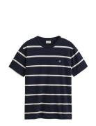 Striped Ss Tshirt Navy GANT