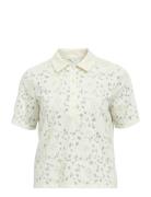 Objbianca S/S Lo Polo Top Noos Cream Object