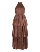 Vikimmie Halterneck Ankle Dress/Dc/Ka Brown Vila