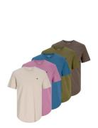 Jprblabrody Tee Ss Crew Neck 5Pk Mp Noos Pink Jack & J S